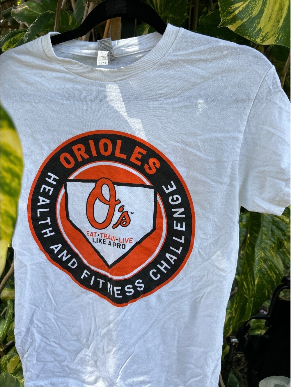 Baltimore Orioles Health and Fitness Challenge White T-Shirt Size Small